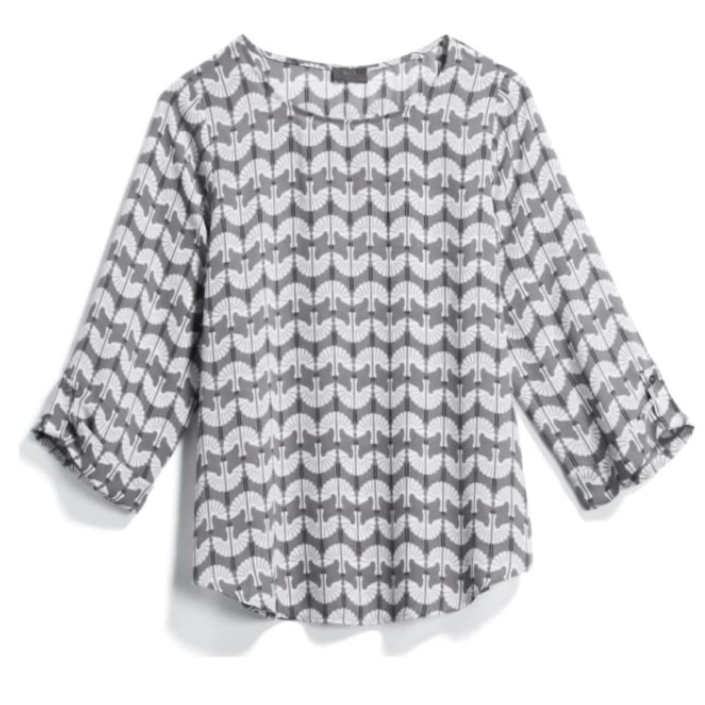 Mix by 41 Hawthorn Ellie Printed 3/4 Sleeve Blouse
